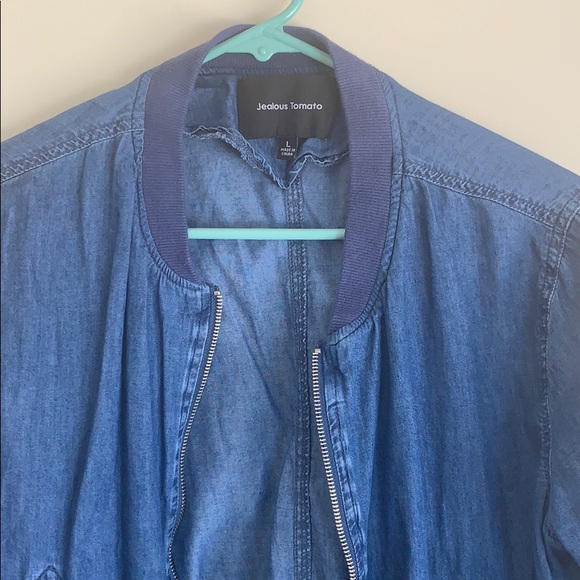 Jealous Tomato Mock Denim Jacket - Picture 2 of 4
